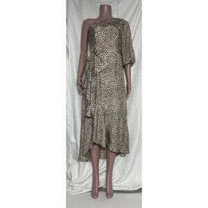 J.Crew One-Shoulder Ruffle-Hem Dress - Size 2